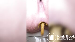 Soft diarrhea close up girl