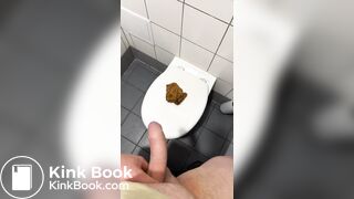 Polish girl make poop on toilet steal