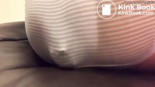 Monstrous Load In Striped Panties