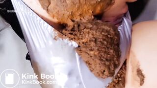 Big poop in shiny white panties - video 2