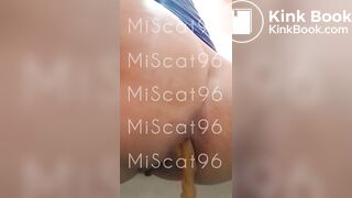Arab mistress shits in toilet
