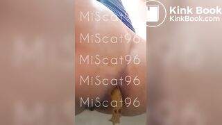 Arab mistress shits in toilet