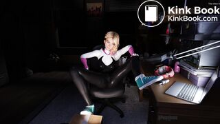Gwen Drops A Sexy Load In Her Suit