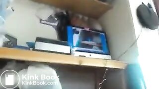 Sexy Hot Blonde Girl Huge Pointy Lavender Panty Poop