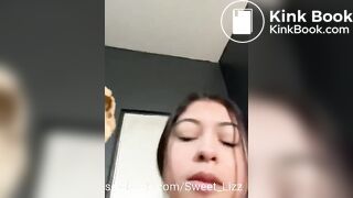 beautiful girl Eating shit