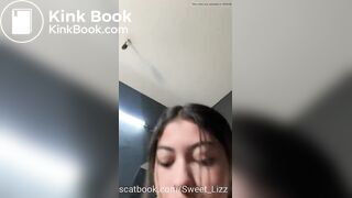 beautiful girl Eating shit