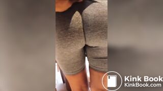 girl shits her shorts