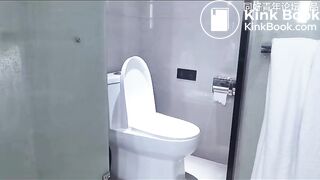 Chinese girl diarrhea on toilet