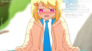 Anime girl pooping hot diarrhea animation