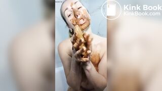 girl shitting and smearing
