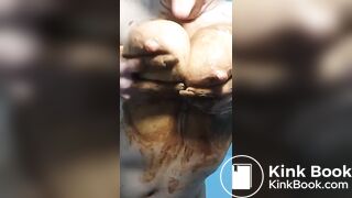 girl shitting and smearing
