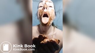 girl shitting and smearing