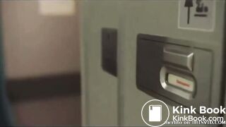 Korean girl almost didn't make it toilet