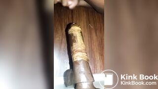 ❤️WONDERFUL EBONY WALL DILDO SCAT❤️