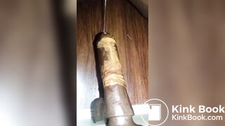 ❤️WONDERFUL EBONY WALL DILDO SCAT❤️
