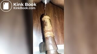 ❤️WONDERFUL EBONY WALL DILDO SCAT❤️