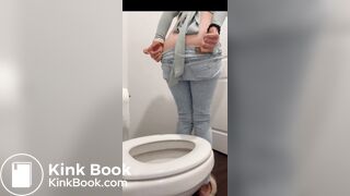 Cute blondy has to shit
