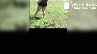 She shits in the field