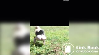 She shits in the field