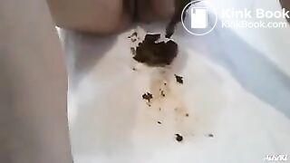 Cute curvy Italian blonde teases her ass to shit