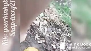 Hot girl shitting outdoors - video 18