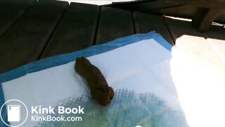 She pooped a big turd on the balcony