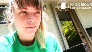 She pooped a big turd on the balcony