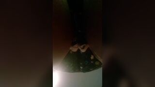 girl BIG diaper shart