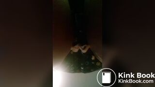 girl BIG diaper shart