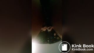 girl BIG diaper shart