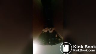 girl BIG diaper shart