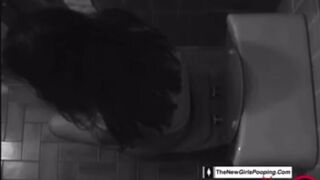 girl farting and pooping on toilet