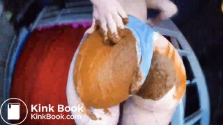 blue panties scat work out