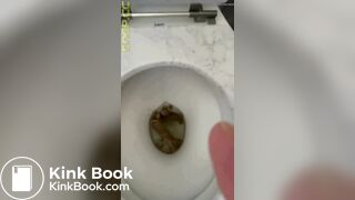 Sexy foreign girl pooping in toilet