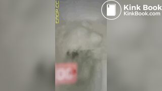 Sexy foreign girl pooping in toilet