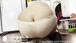 Sexy Hot White Girl Tiny Tan Panty Poop