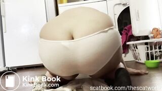 Sexy Hot White Girl Tiny Tan Panty Poop