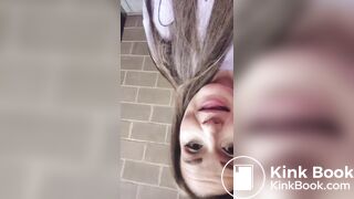 Scat Girl make public mess