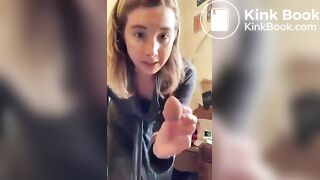 Sexy White Girl Hot Pink Panty Poop + Doing Makeup