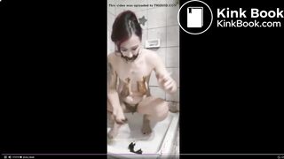 Scat play in shower - video 2