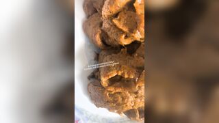 A large amount of feces from women