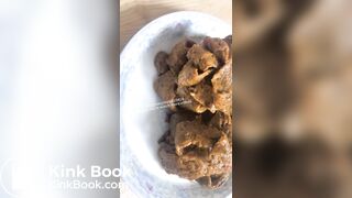 A large amount of feces from women