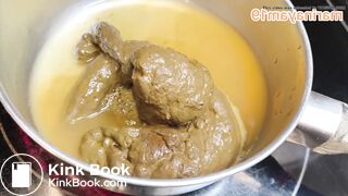 Japanese girl cook shit with pee