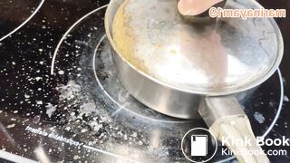 Japanese girl cook shit with pee