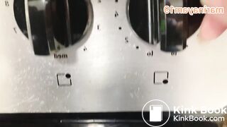 Japanese girl cook shit with pee