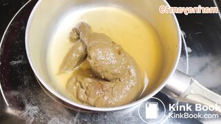 Japanese girl cook shit with pee