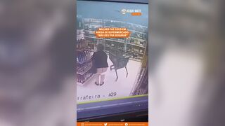 Fat Woman Shit in a Store