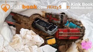 Toy trucks diaper poop