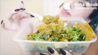 Hot girl making a shit meal - video 8