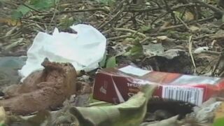 Nice poo and littering in the woods..
